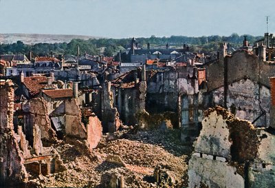 View of Verdun after 8 months of bombing, September 1916 by Jules Gervais Courtellemont